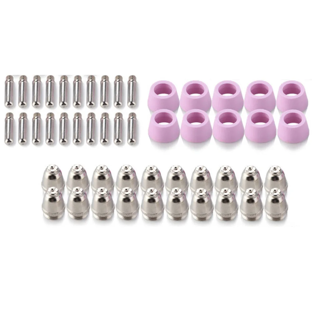 

50pcs Plasma Cutting Machine PartsTorch Nozzles Electrodes Cups CUT5060-50 Kit