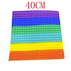 Большая забавная игрушка-антистресс Pop It, радужные животные, пузырьки-антистресс, сенсорные игрушки для взрослых, детей, интерактивная игра времени