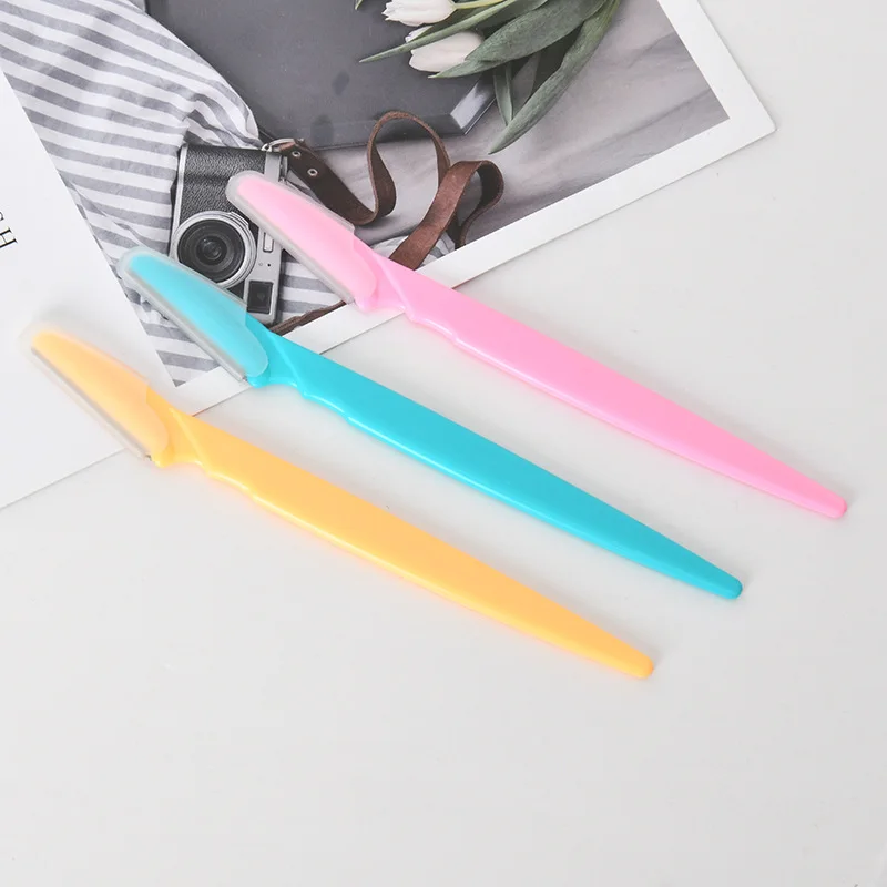 

3/6/9pcs Color Eyebrow Trimmer Blade Mini Portable Beauty Tool Unisex Hair Trimmer Men's Razor Woman Makeup Accessories