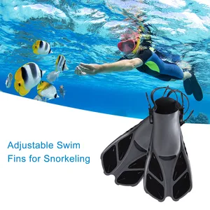 Diving Fins Adjustable Swimming Fins Adult Snorkel Foot Flippers Beginner Water Sports Equipment For Adult Kids Diving Flippers