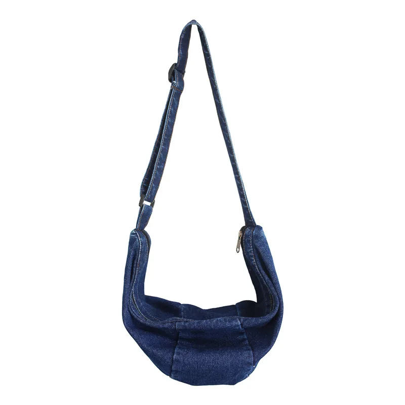 

Bag For Women New Double-color Retro Denim Shoulder Bag Korea Lazy Style Simple Stitching Crossbody Bag