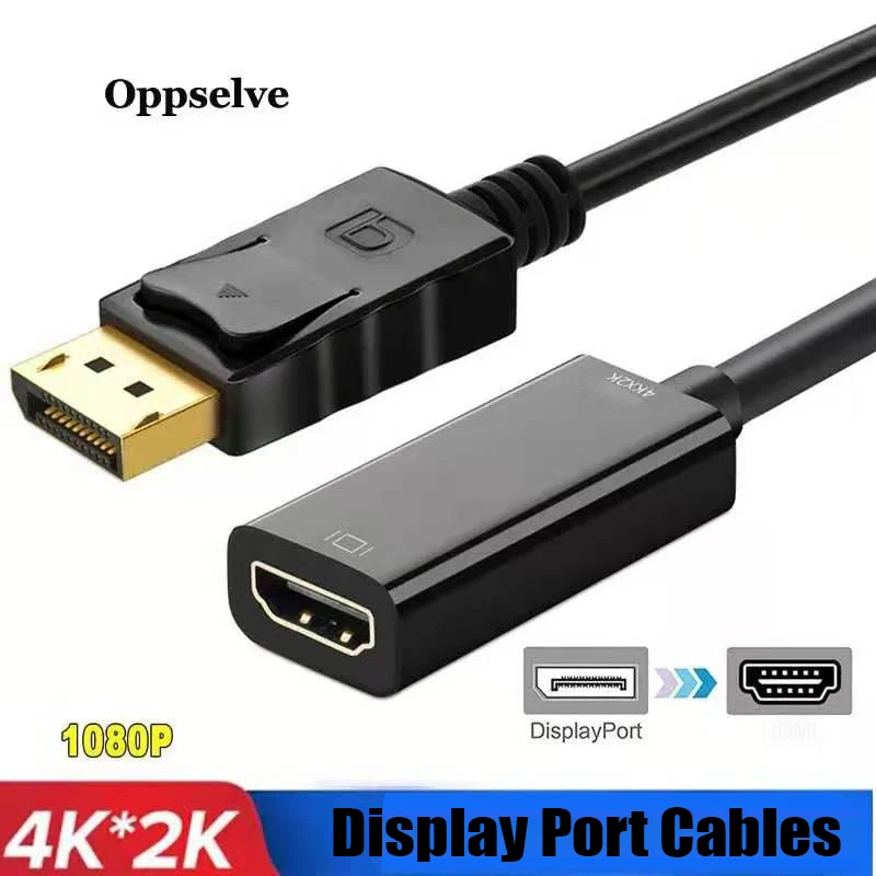 

Displayport DP to HDMI-compatible Adapter 4K Display Port Cables For HP/DELL Laptop PC 1080P PS 4 3 HDTV Cable Adapter Converter