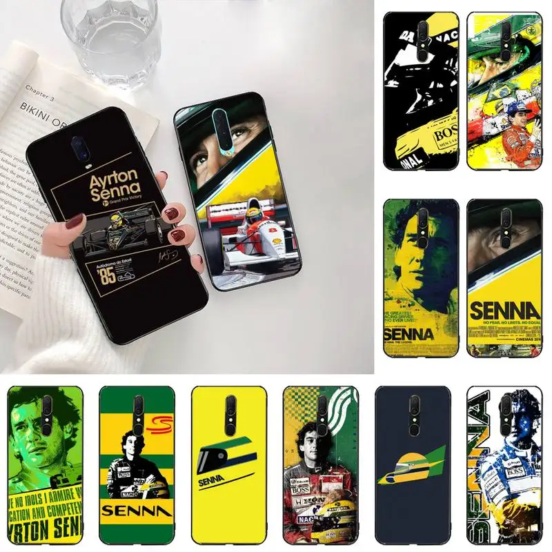 

YJZFDYRM ayrton senna DIY Painted Bling Phone Case For Oppo A5 A9 2020 Reno2 z Renoace 3pro Realme5Pro