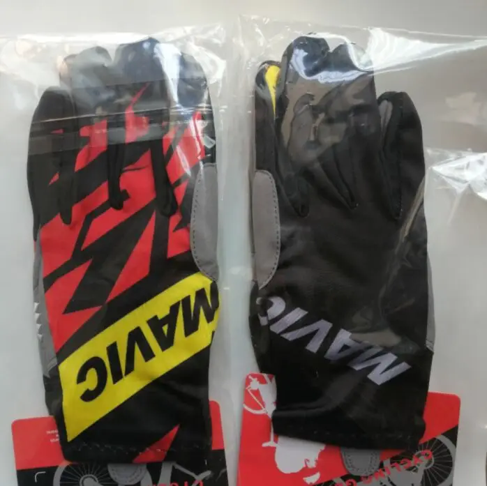 Велосипедные перчатки MAVIC гелевые спортивные ударопрочные митенки с пальцами