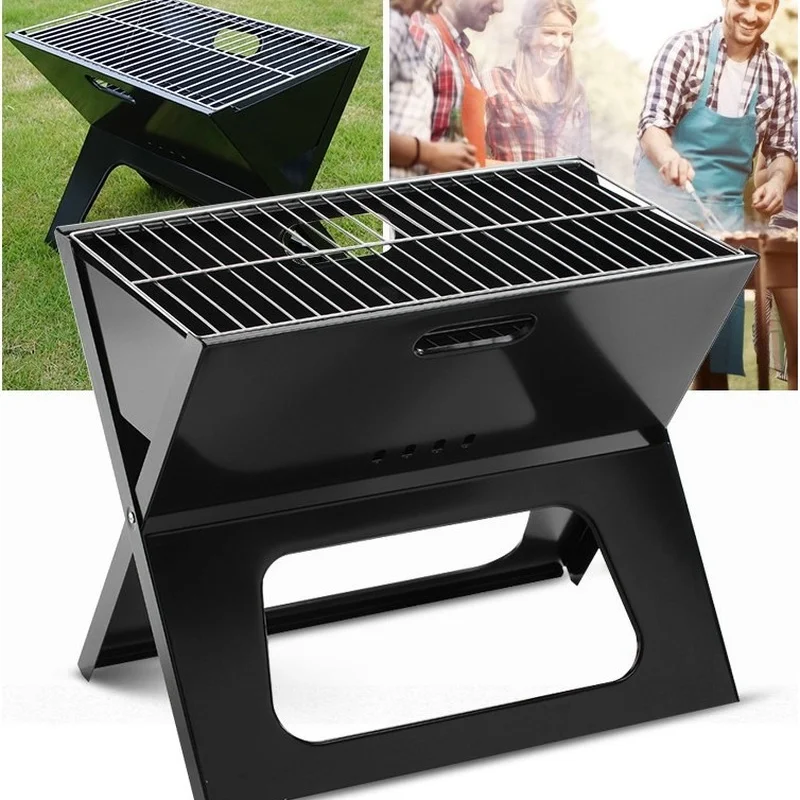 

Patio Barbecue Charcoal Grill Stove Foldable BBQ Grills Stainless Steel Outdoor Camping Picnic Barbecue BBQ Accessories Tools