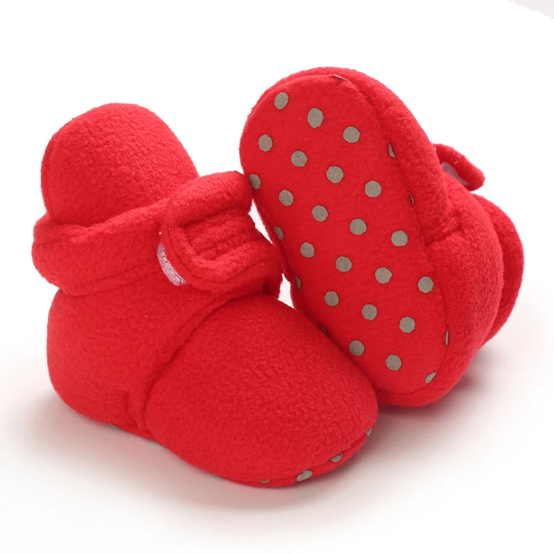 

0-18M Newborn Infant First Walker Plush Baby Girls Booties Winter Warm Baby Shoes Cartoon Ankle Booties
