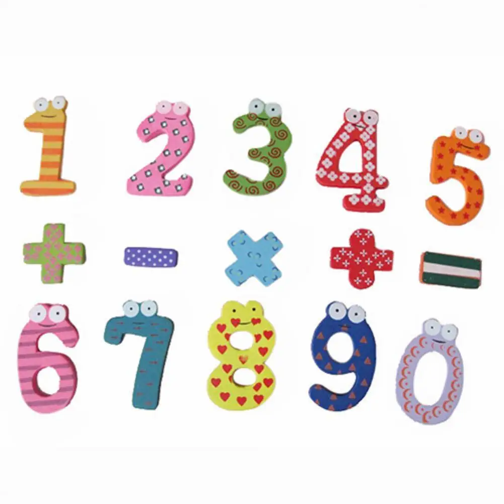 

Numeric Symbol Fridge Magnets Kids Educational Math Toy Refrigerator Magnet Kindergarten Fun Number Children Learning Wooden Toy
