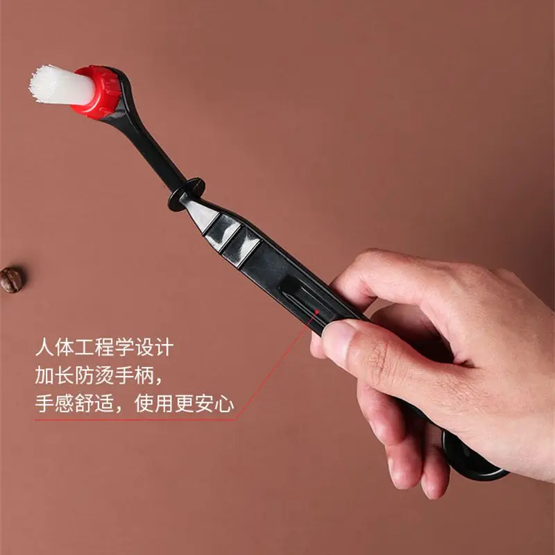 

Aixiangru Coffee Grinder Cleaning Brush,Lengthened PP Handle,Removable Nylon Head,With Spoon Function Kitchen Accessories