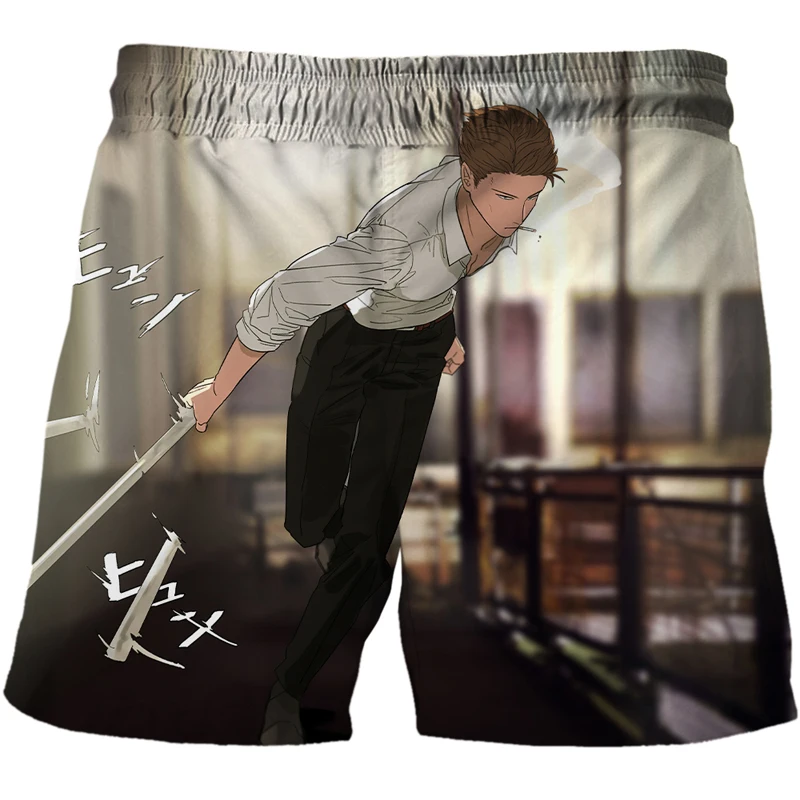 

2021 Fashion hot Jujutsu Kaisen 3D Print Summer Surfing Beach Shorts Men Travel Quick Dry Vacation Streetwear Anime short homme