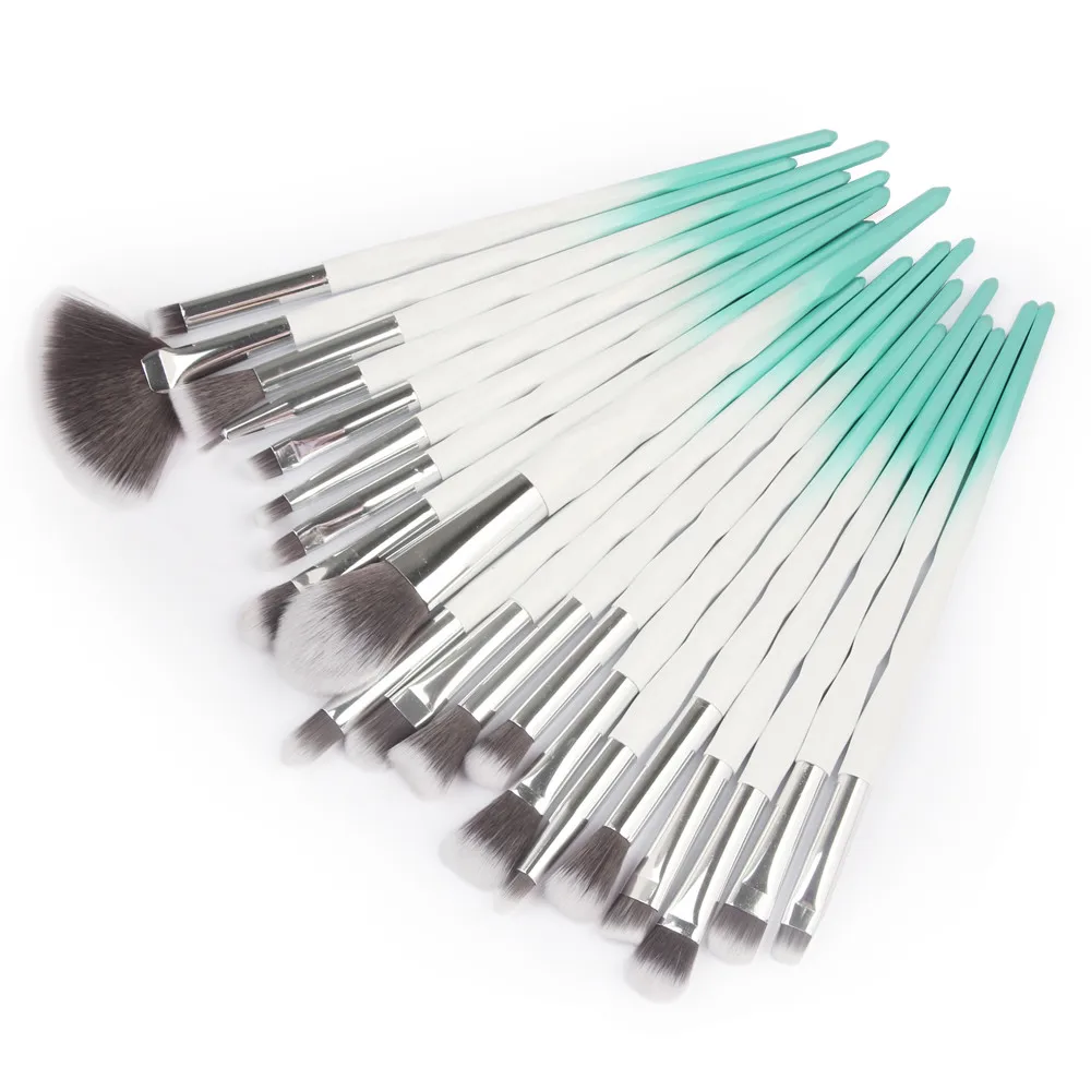 20 Pcs Make Up Brush Pro Foundation Eyebrow Eyeliner Blush Lip Makeup Brushes Blending Cosmetic Brush Kit Pincel Maquiagem