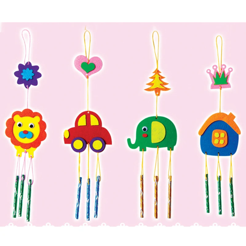 EVA Rattles Models DIY Baby Early Education Puzzles Toys for Children Kids Handmade Wind Rattle Model Building Kits Random Color | Игрушки и