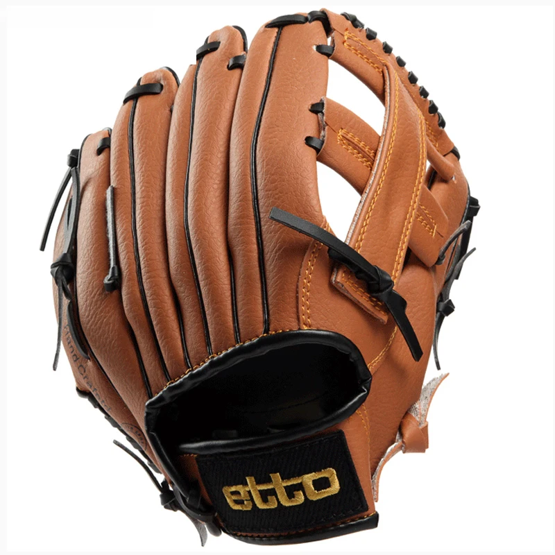 

Leather Men Brown Catchers Baseball Glove Adult Right Hand Baseball Gloves Leather Left Hand Fielding Beisbol Softball BS50BQ