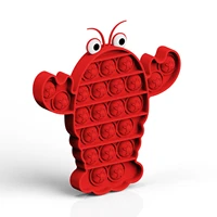 push pop bubble fidget sensory antistress toy cute lobster stress reliever sensory toy autism special needs stress reliever