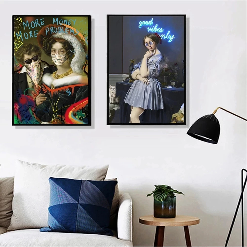 Ретро забавные постеры Европейская известная картина маскированная абстрактная
