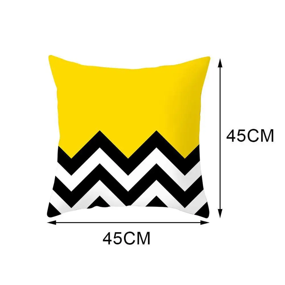 

2021 Geometric Yellow Pillowcase Decorative Cushion Chair For Sofa Car Pillow Cushion N12 DIY Christmas Decoration Printed T3A3
