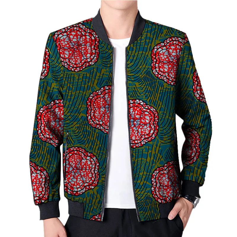 

Gorgeous Men's Bomber Jackets Colorful Printing African Design Male Fashion Short Coat Customized