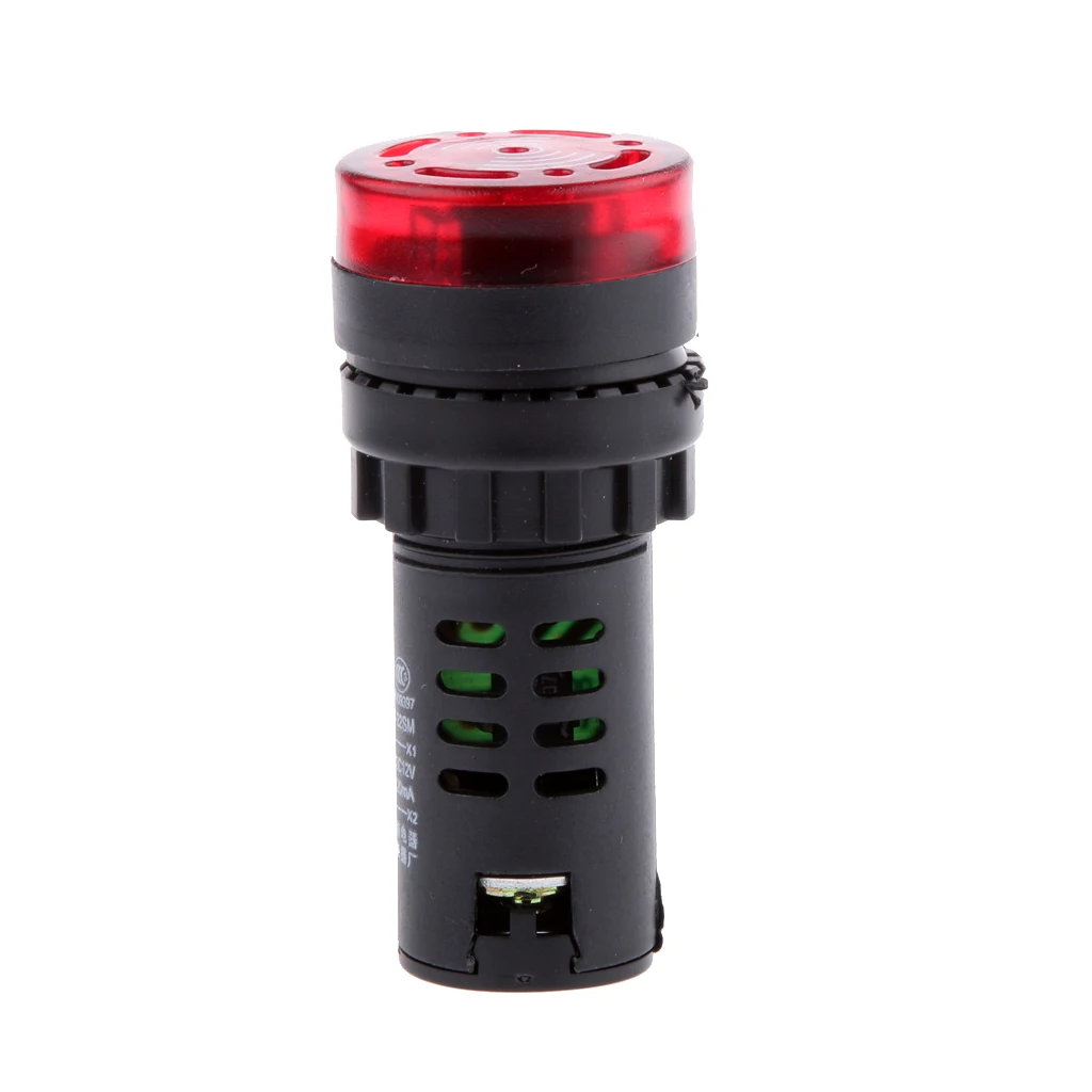 

AC/DC 12V 22mm Red LED Flash Alarm Indicator AD16-22SM Signal Light &Buzzer