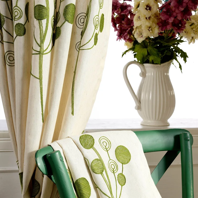 2021 новый стиль Современные Простые пасторальные китайские занавески хлопок