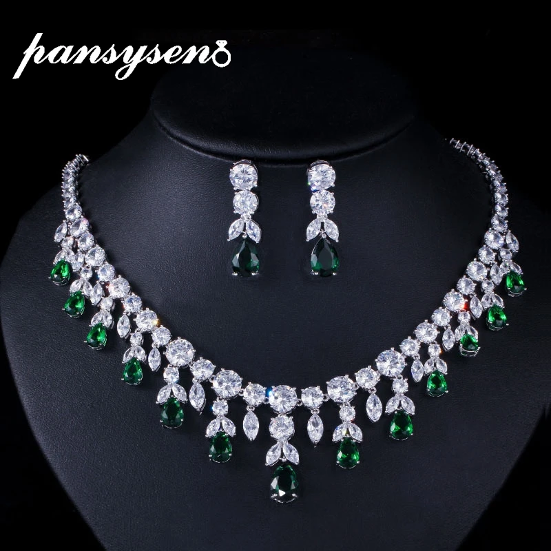 Женский ювелирный комплект из колье и серёг серебра 925 пробы|Ювелирные наборы| |