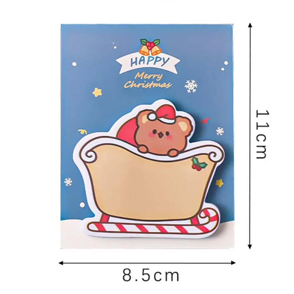 30 листов новогодние Стикеры для заметок милые Мультяшные стикеры со снеговиком