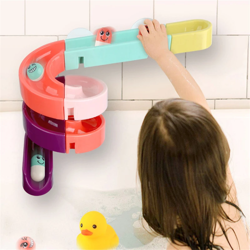 

Baby Bath Toys Suction Cup Marble Race Orbits Track Kids Bathroom Bathtub Play Water Toy Shower Games Swimming Pool Tools New
