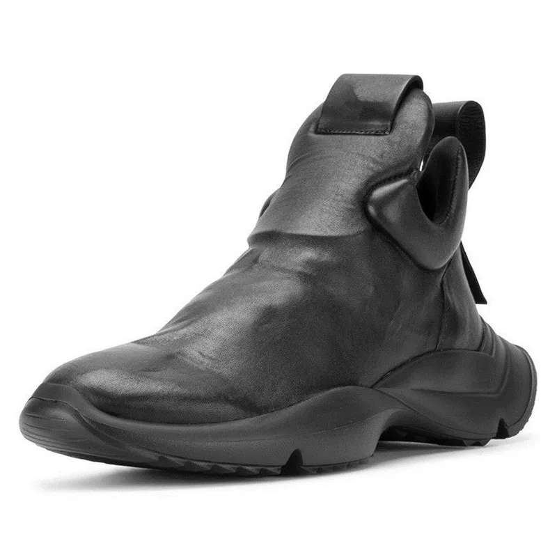 Индивидуальные мужские кроссовки без застежки Роскошные из натуральной кожи в