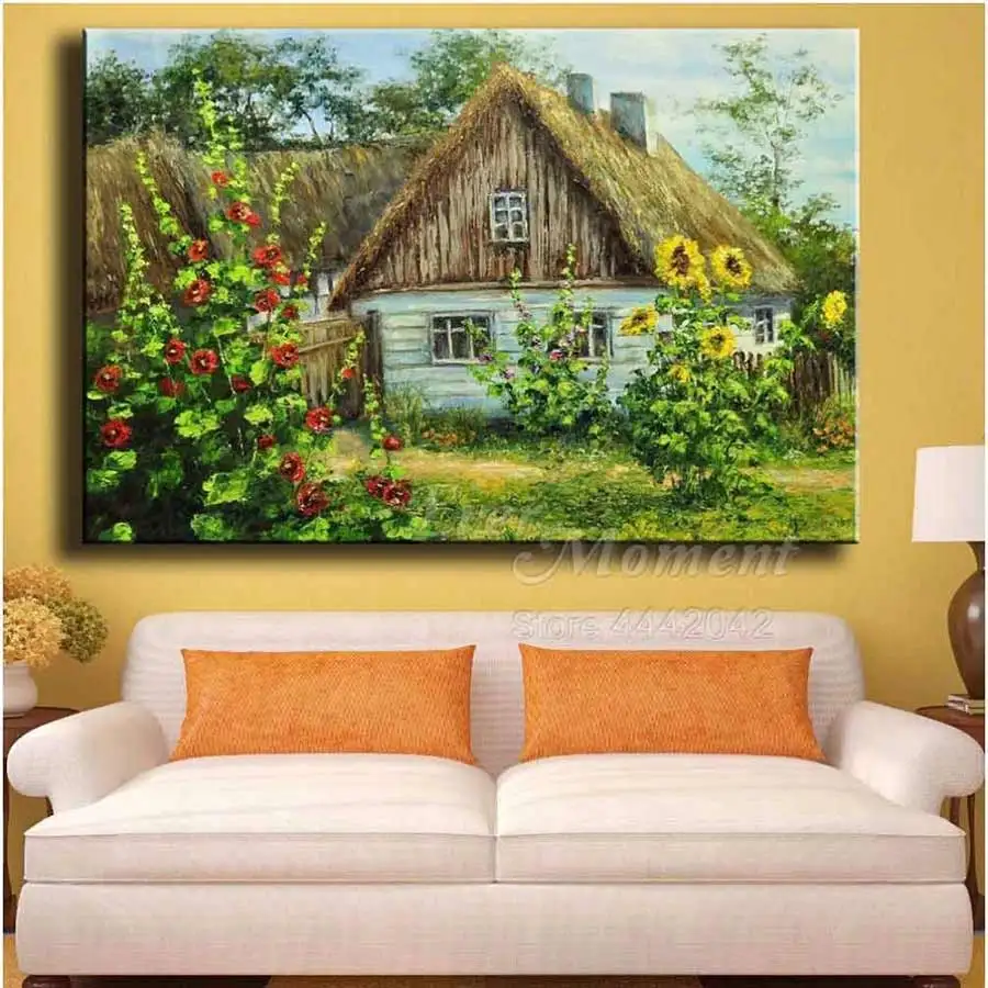 Ever Moment Diamond Painting House Green Nature Full Square Drill Embroidery Home Decoration 5D DIY Rhinestone S2F046 | Дом и сад