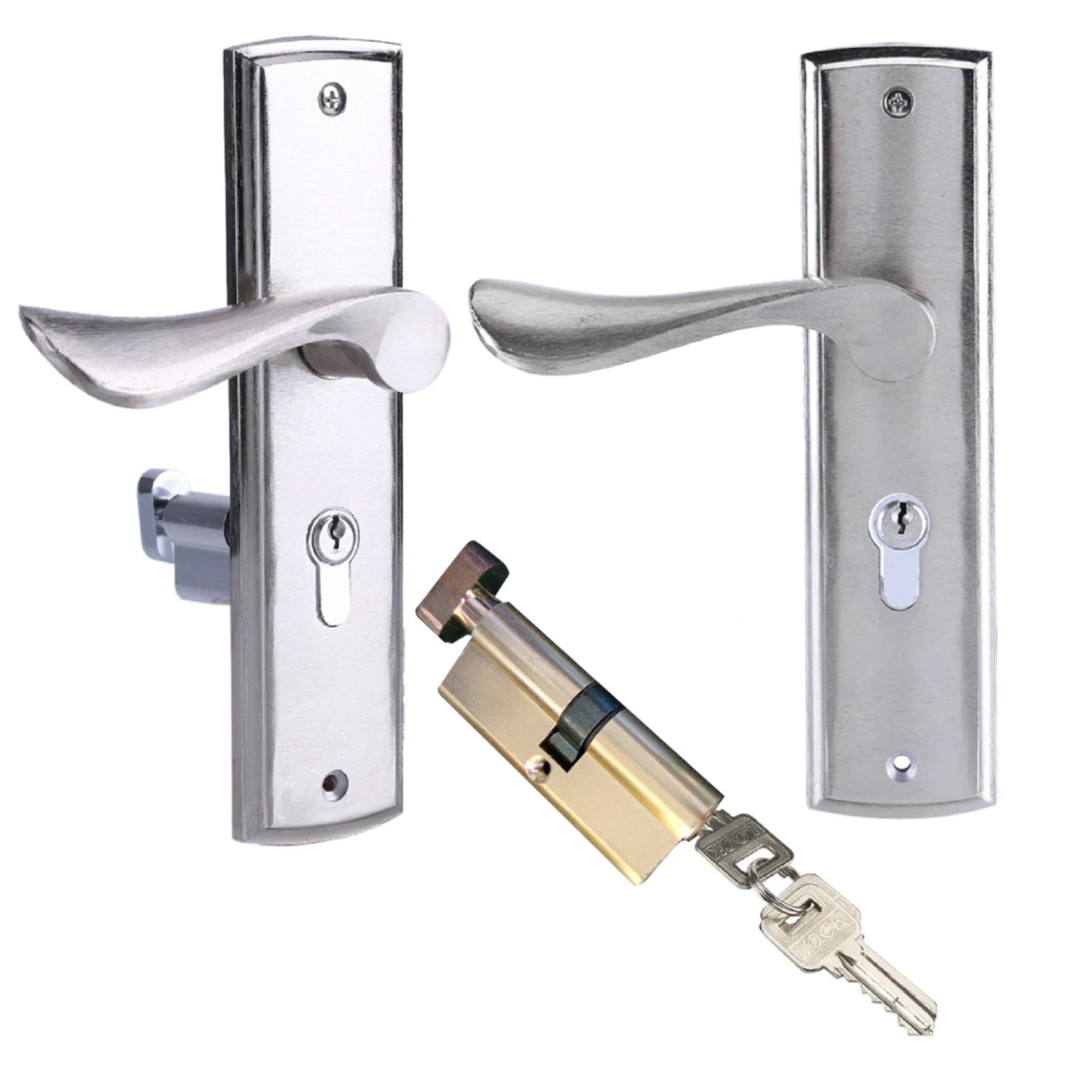 1 комплект прочный цилиндрический замок с дверной ручкой передняя и задняя