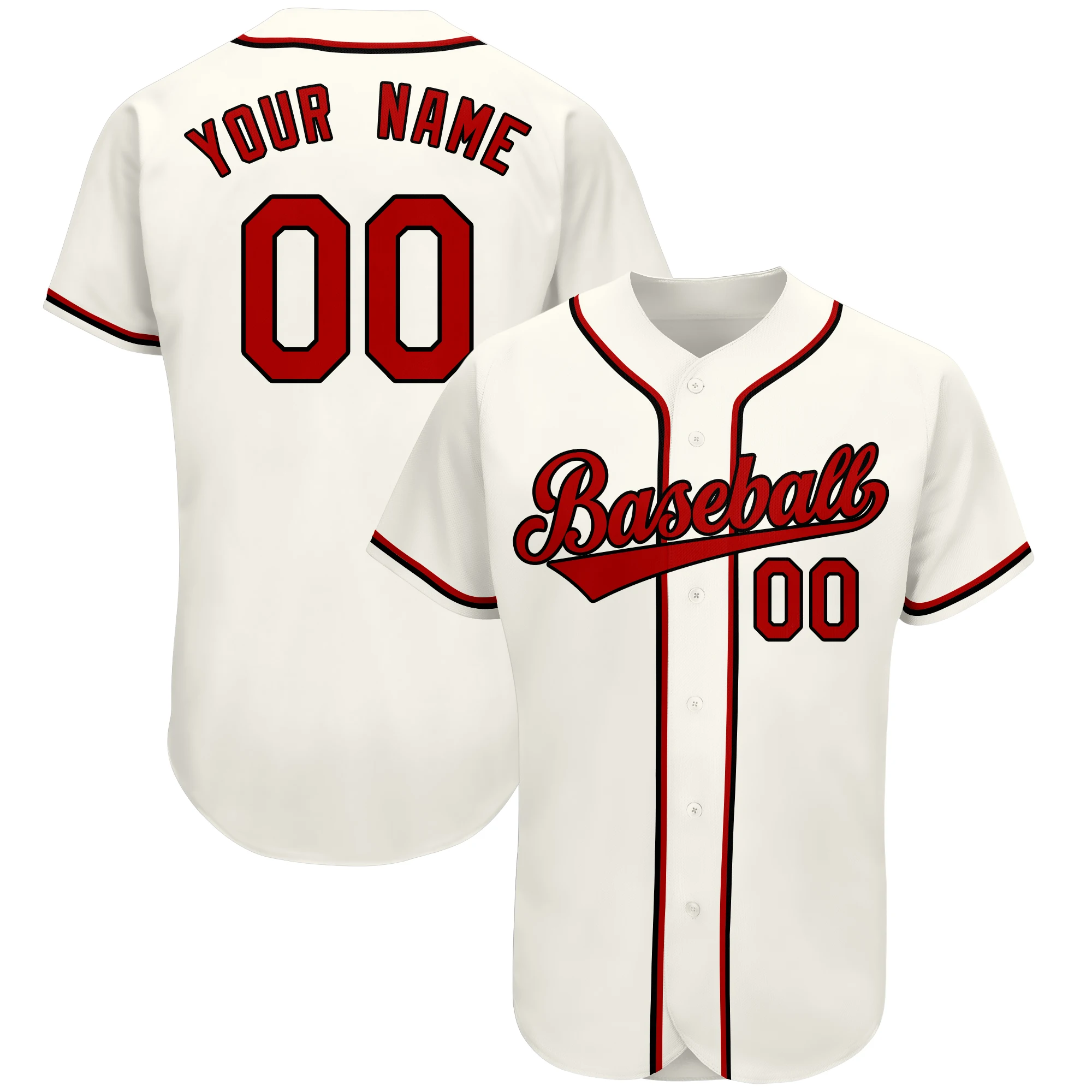 2020 Personalized Baseball Jersey,Soft Mesh Moisture-absorbing Sportswear Team Name&Number-stitching for Men Outdoors/Indoors