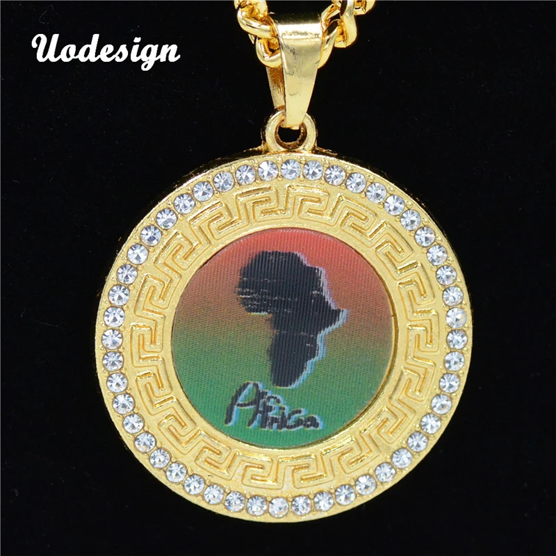 Цепочка с подвеской в виде карты Африки из нержавеющей стали | Украшения и