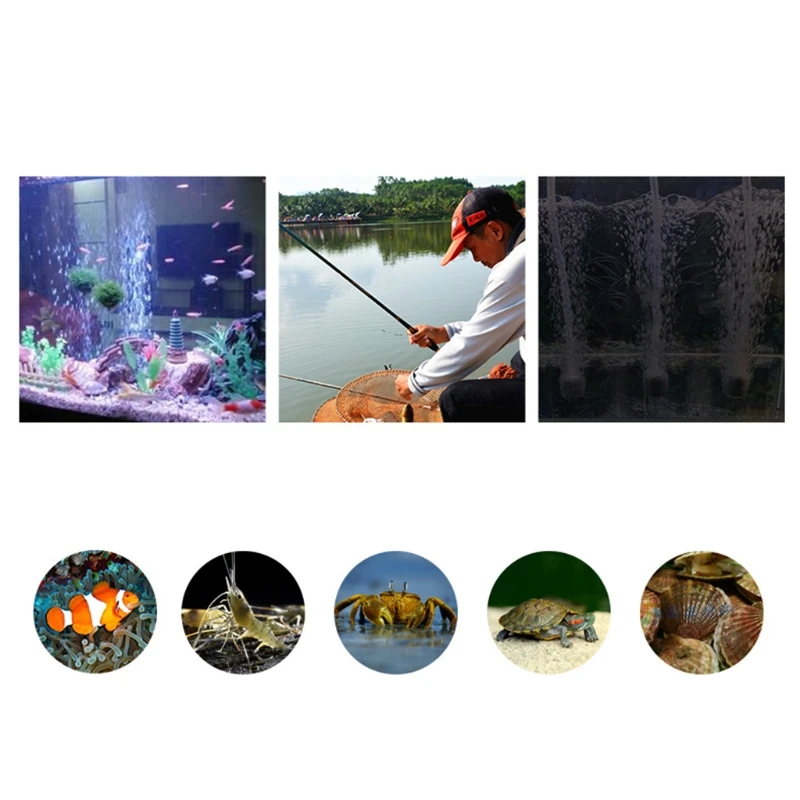

Aquarium Air Pump 5V Ultra-Quiet Fish Tank Bubbler Air Pump with Air Stone Mini USB Charging Oxygen Aerator Portable