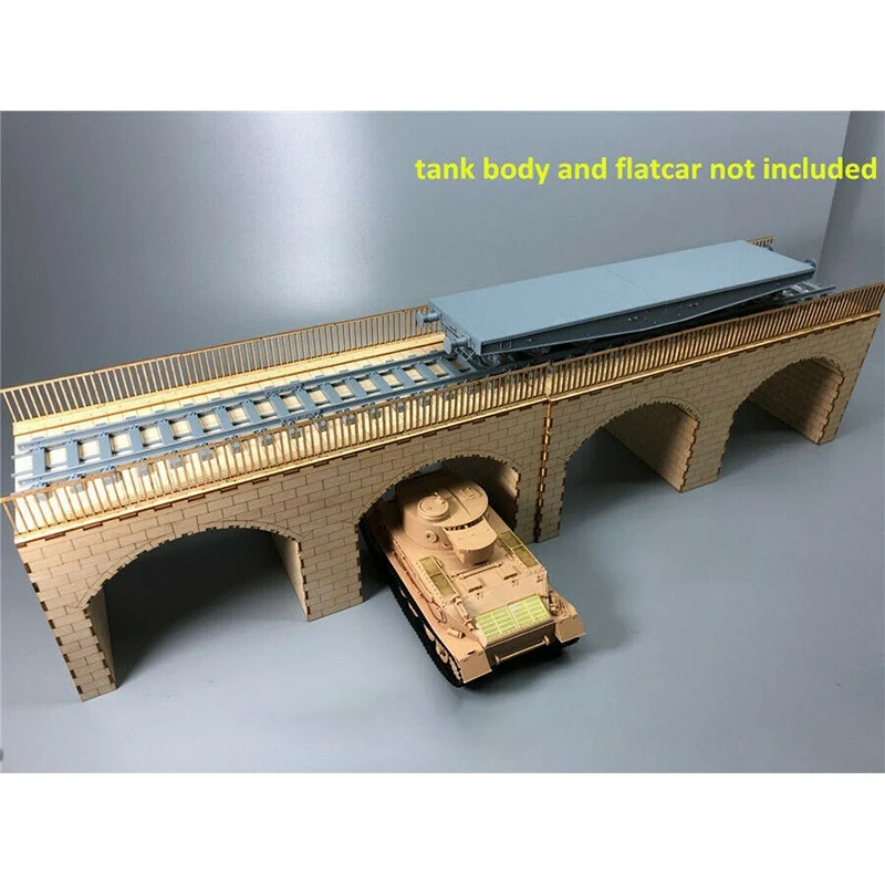 1/35 Scale Railway Stone Arch Bridge Diorama Wooden Assembly Model Kit TMW00012 | Игрушки и хобби