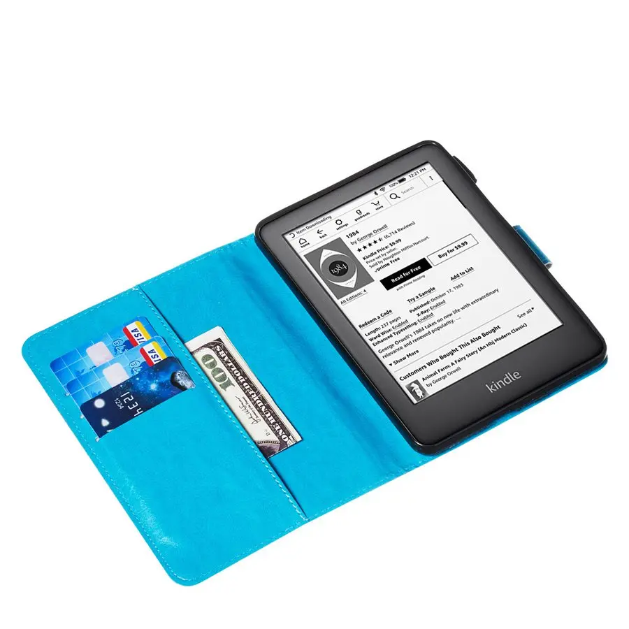 Из искусственной кожи чехол для Amazon все новые Kindle 658 2019 3D флэш покрытие чипа Coque