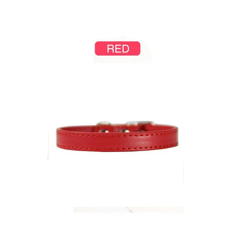 Red SUPREPET ошейники для кошек из искусственной кожи Красочные Мягкие кошачий собачий ошейник для маленьких кошек средних кошек щенков Регулируемый ошейник кожаный ремешок - Цвет: Red