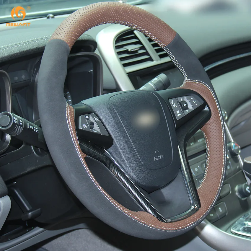 MEWANT Coffee натуральная кожа черная замша аксессуары для Chevrolet Malibu 2011 2014 в 2015|Чехлы на