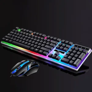 USB Wired Gamer Keyboards Mouse Set LED Rainbow Color Backlight Gaming
Keyboard Computer Mouse Keyboards Mechanical Keyboard