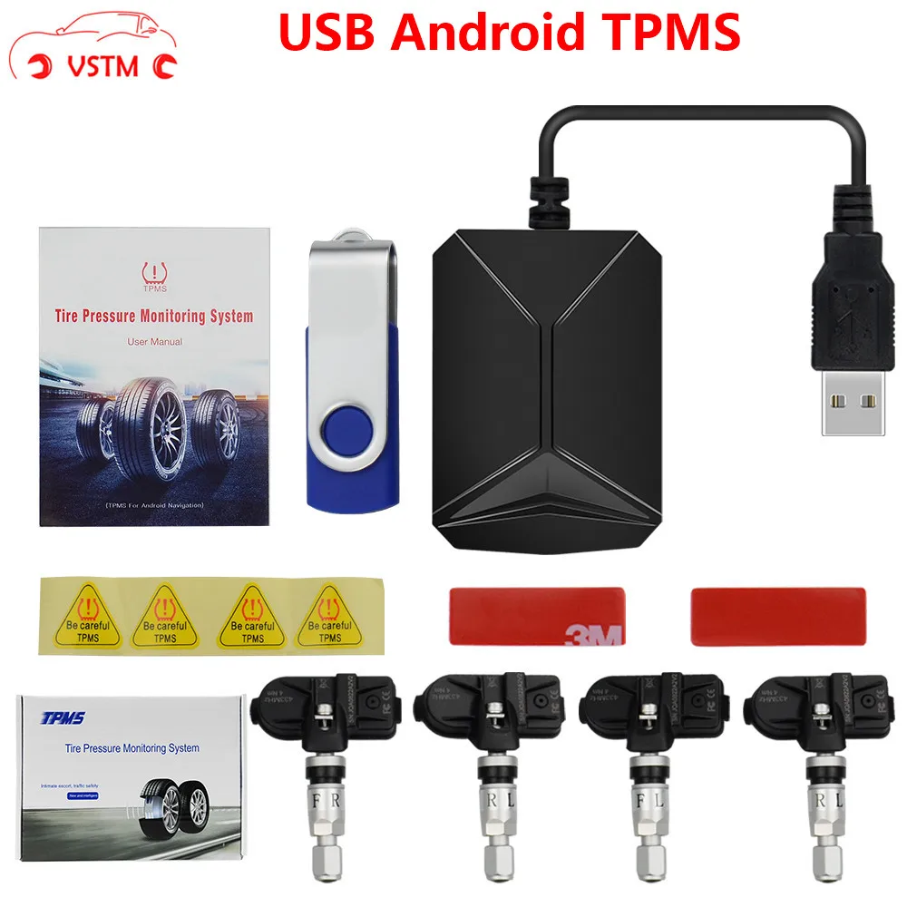 Система контроля давления в шинах с USB TMPS Android TPMS для автомобильного радио