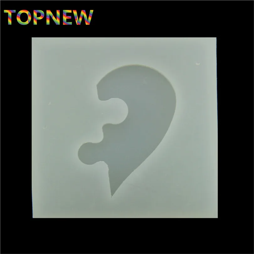 Силиконовая Гибкая форма в форме сердца левого и правого для украшения торта