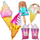 1 шт. мороженое конус эскимо серии Алюминиевая Пленка воздушный шар Детская тема День рождения праздник вечерние украшения
