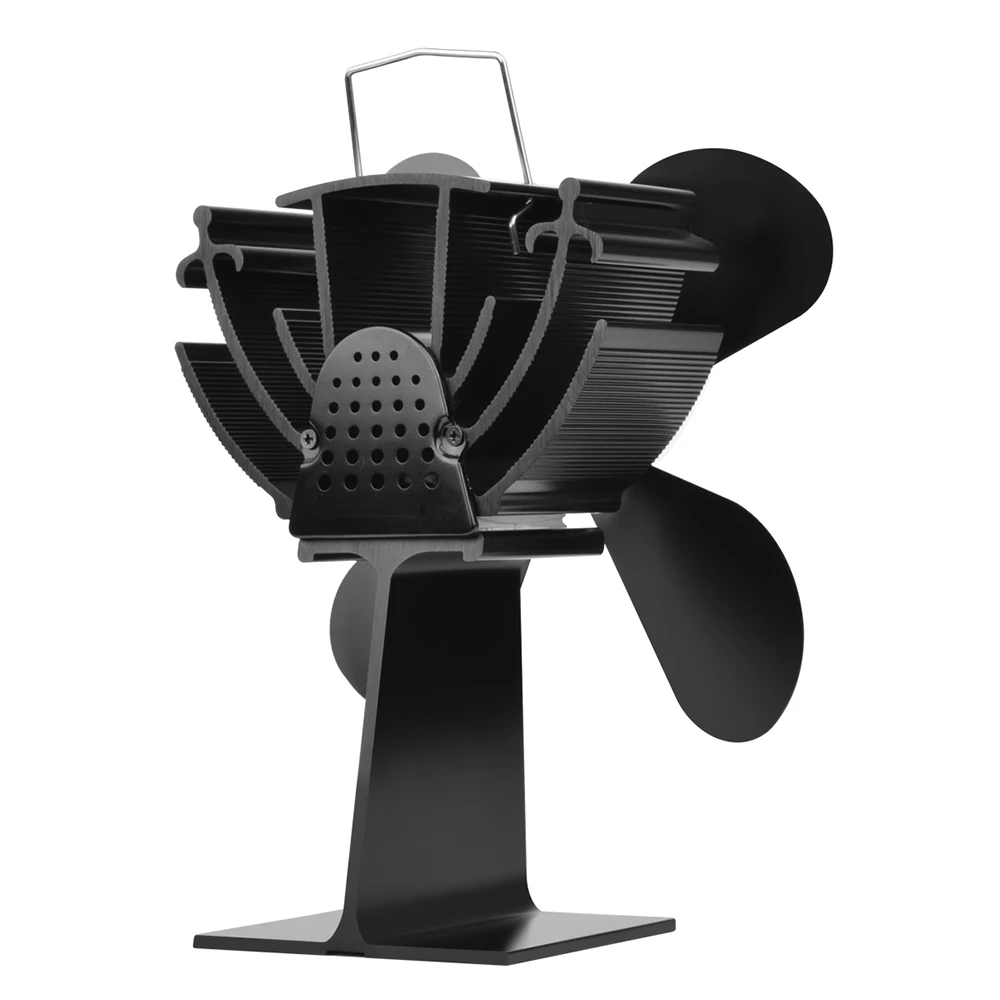 4 лопастной вентилятор для камина нагревательный печи с питанием от тепла