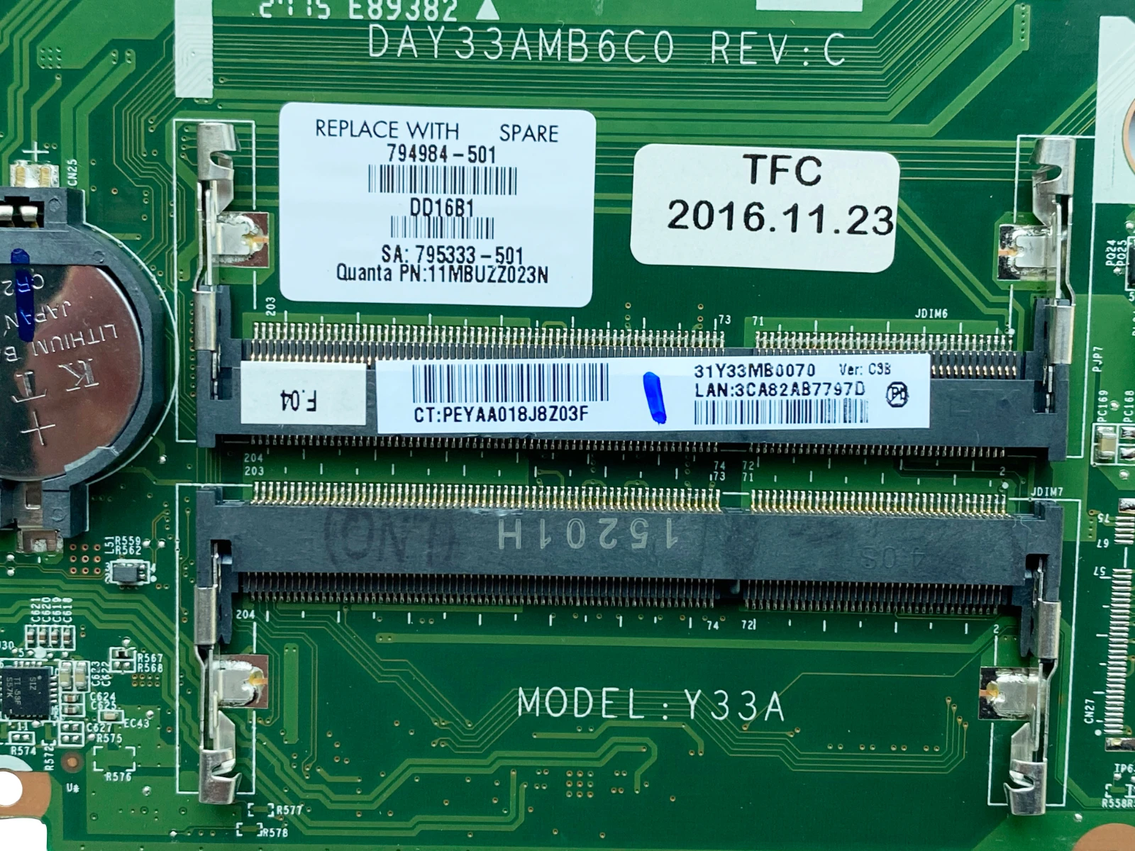 Высокое качество 794984-501 для ноутбука HP ENVY 15-K 15T-K материнская плата DAY33AMB6C0 Y33A HM87 SR1Q8