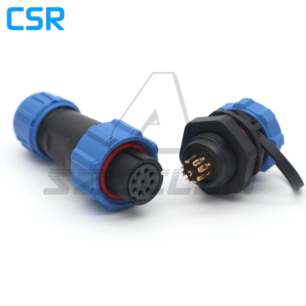 SP13 9 контактный водонепроницаемый разъем промышленная панель питания монтажный