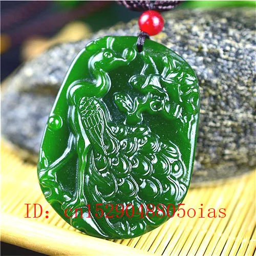 Натуральный зеленый китайский нефрит подвеска на ожерелье Павлин модные