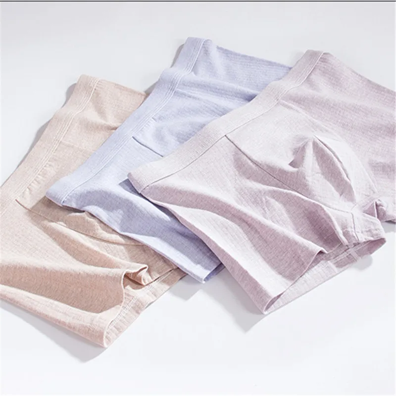 

3Pcs/Lot Fashion Men Underwear Mens Underpants Cotton Boxers Man Breathable Panties Solid Homme Male Shorts