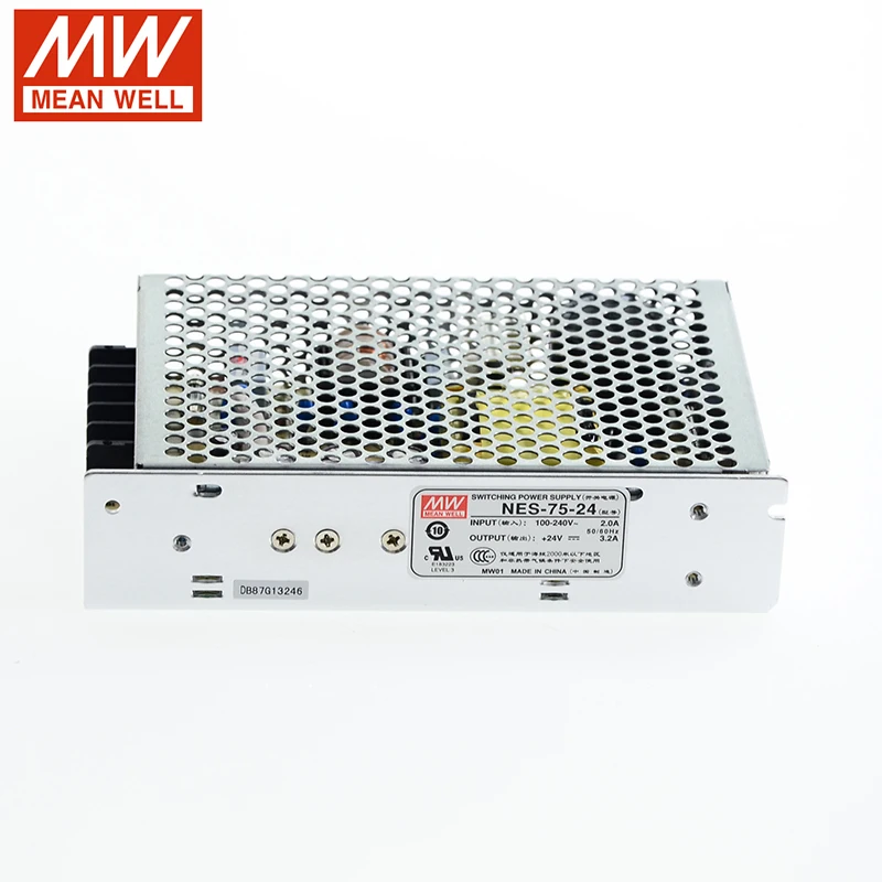 Бренд MEAN WELL представляет NES-75 75 Вт импульсный Питание 110/220V переменного тока в