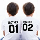 Рубашки Brother, Забавные Рубашки Brother, подходящие костюмы Brother, летние футболки с коротким рукавом для большого брата, младшего брата, Прямая поставка