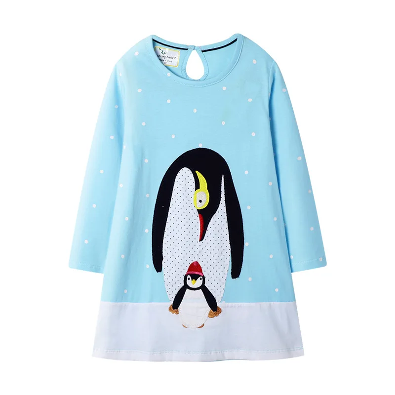 Cute Animals Dress Long Sleeve Baby Girl Spring Dress Children Clothing Dress for Girls Christmas New Year Costume  - buy with discount