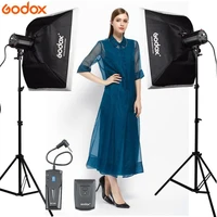 godox fotografia studio light 2pcs 160ws 160di video strobe flash light with softbox 160di kit led lamp with tr 04 flash trigger