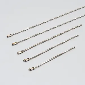 100 шт.лот 810121520 см, Лидер продаж, цепочка из бусин серебристого цвета для ювелирных изделий, оптовая продажа