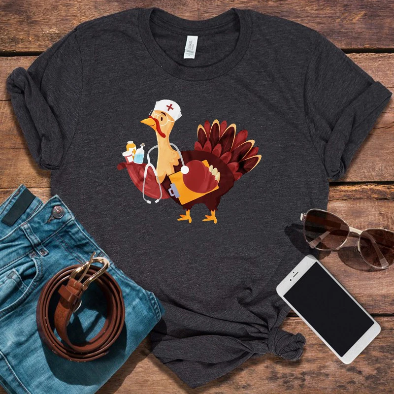 

Turkey T Shirt Turkey Day 2021 Women's Shirt Cute Turkey Graphic Tees Casual Tops for Women Aesthetic